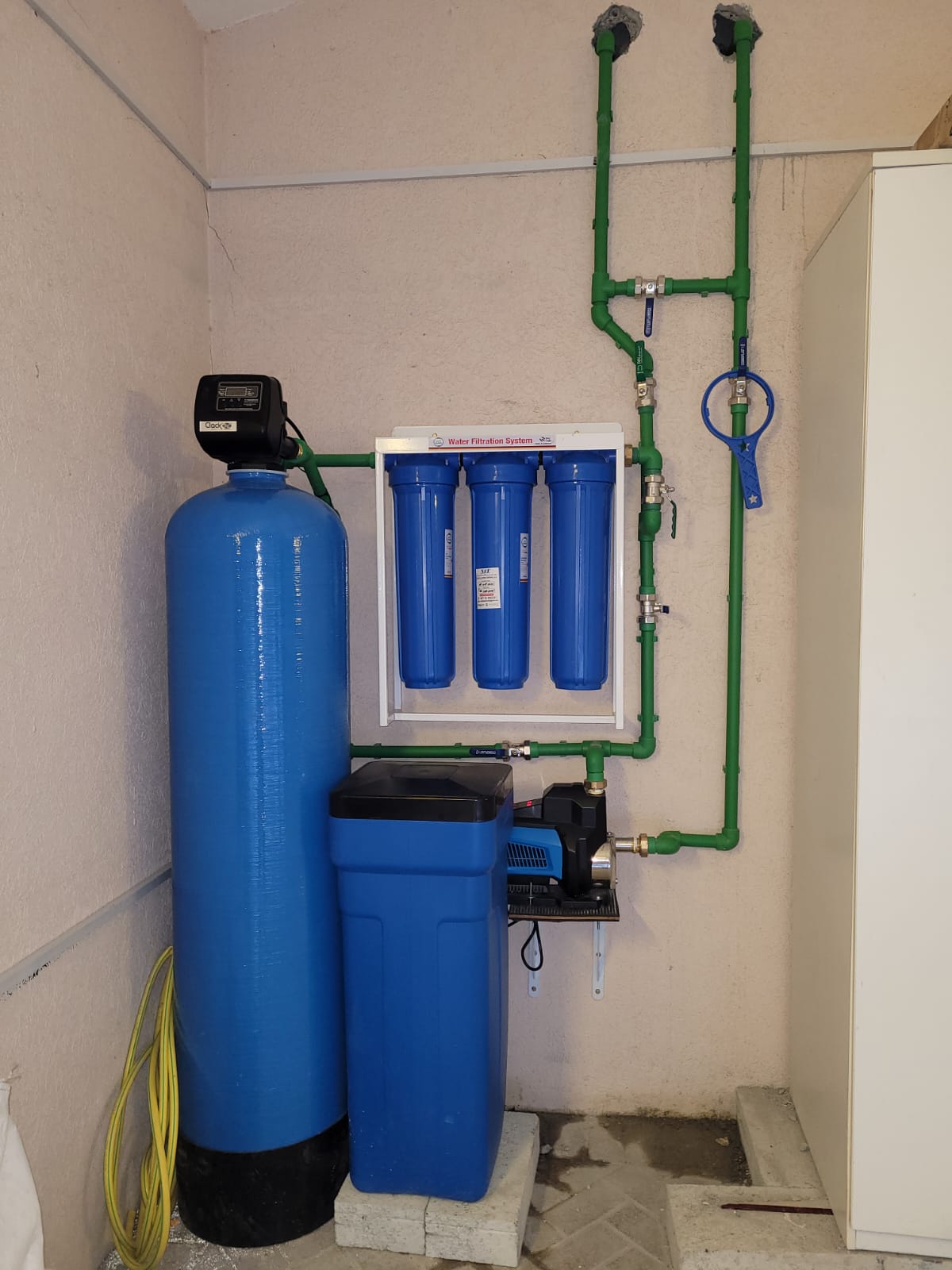AQUAGUARD 3 STAGE JUMBO + WATER SOFTENER SYSTEM