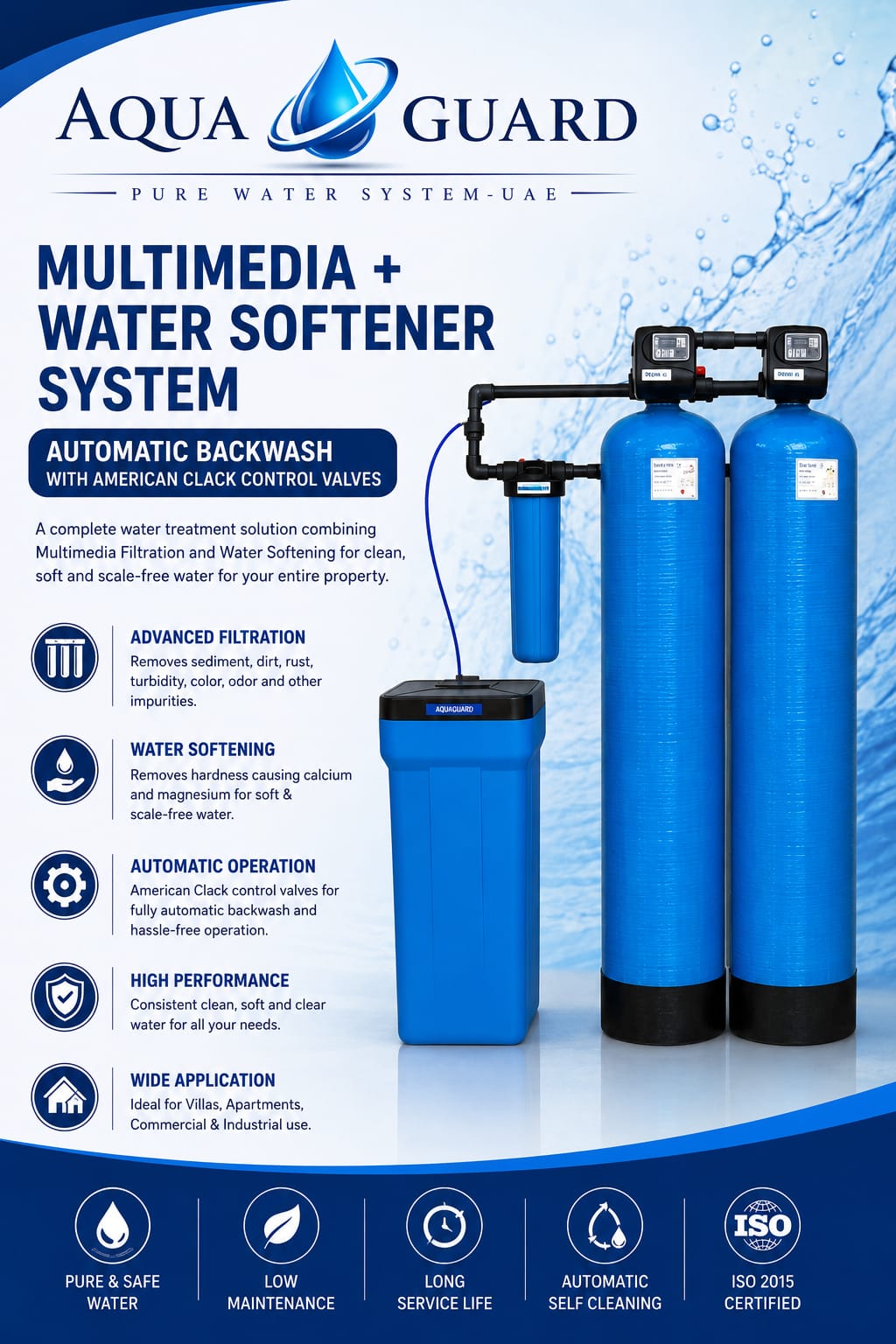 AQUAGUARD MULTI MEDIA + WATER SOFTENER SYSTEM