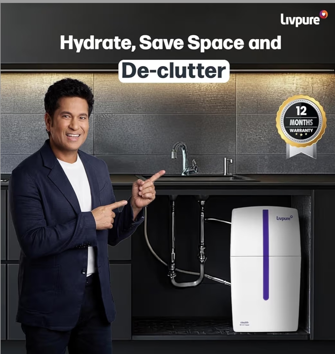 LIVPURE STEALTH UNDER THE COUNTER RO WATER PURIFIER