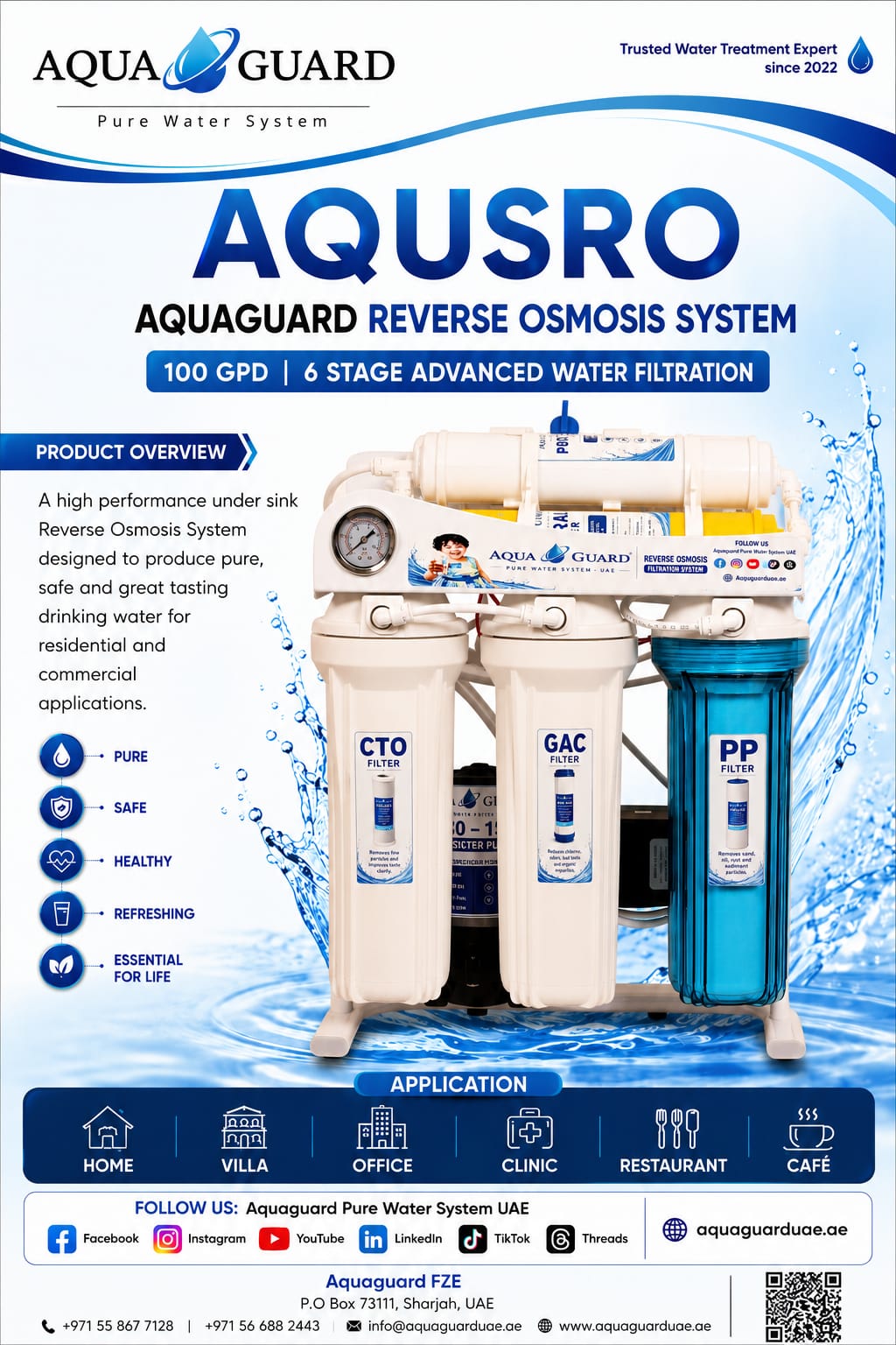 AQUSRO technical specifications